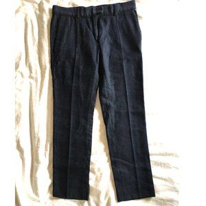 Paul & Joe Sister Navy Woven Pants Leather Trim Ta
